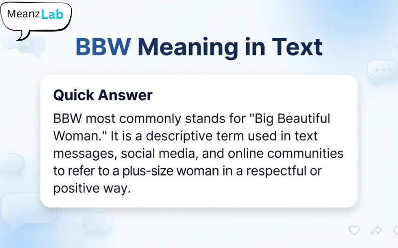 BBW Meaning in Text