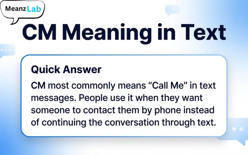 CM Meaning in Text