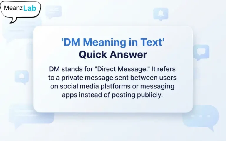 DM Meaning in Text