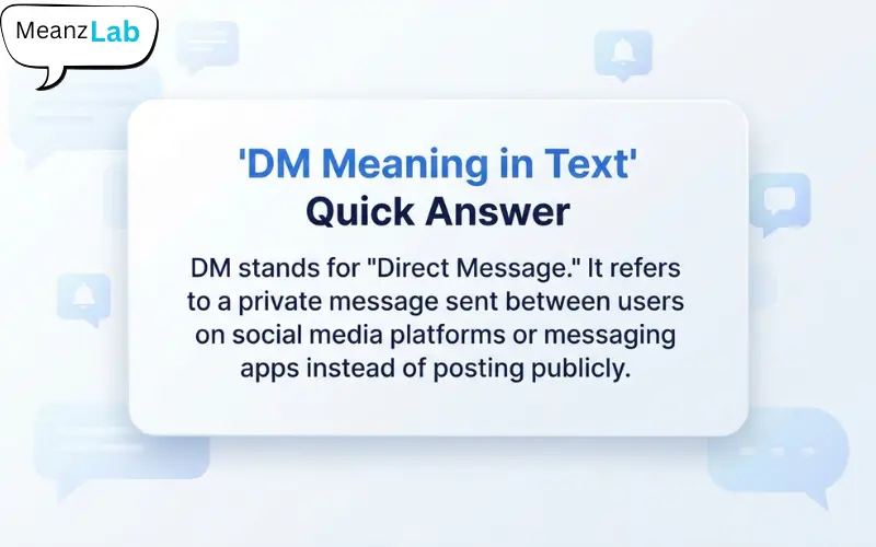 DM Meaning in Text