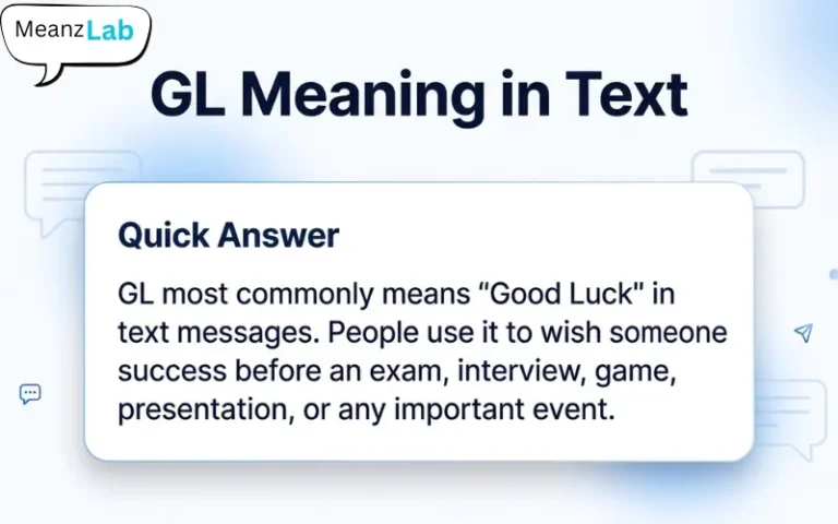GL Meaning in Text