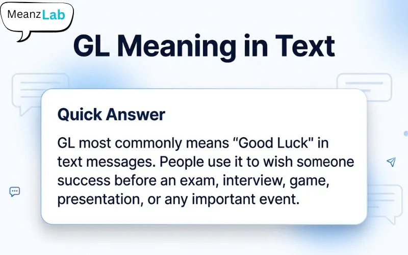 GL Meaning in Text
