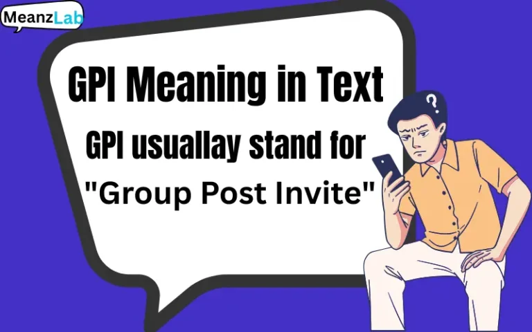 GPI Meaning in Text