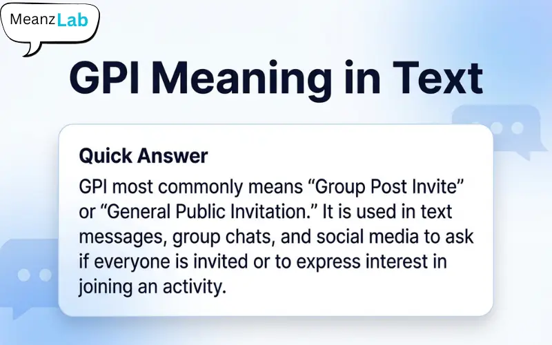 GPI Meaning in Text
