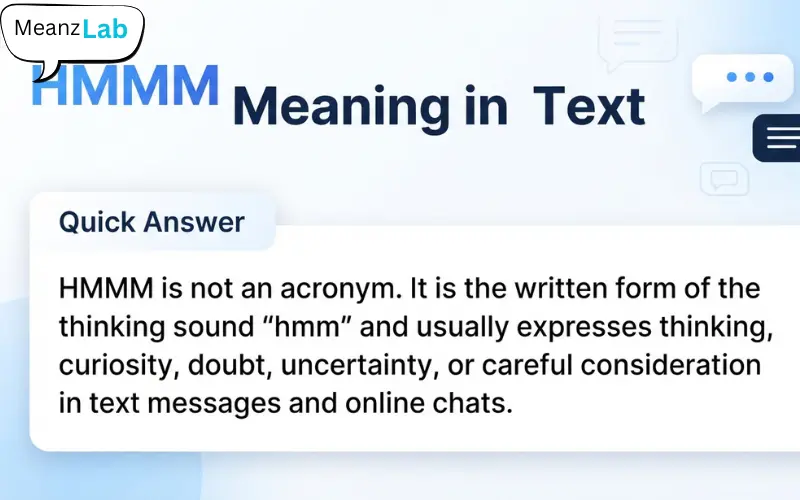 HMMM Meaning in Text