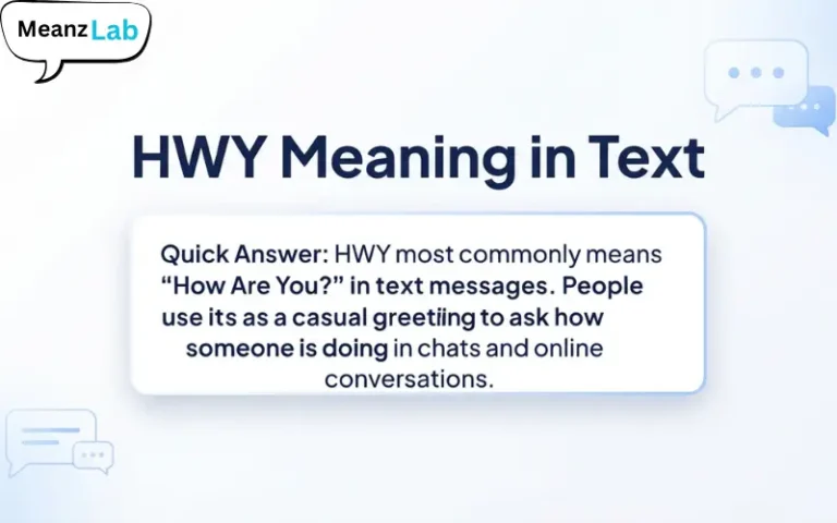 HWY Meaning in Text