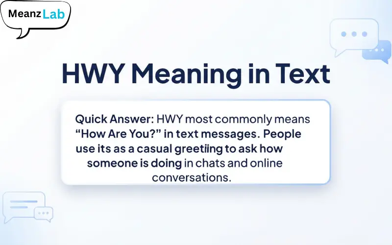HWY Meaning in Text