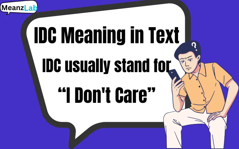 IDC Meaning in Text