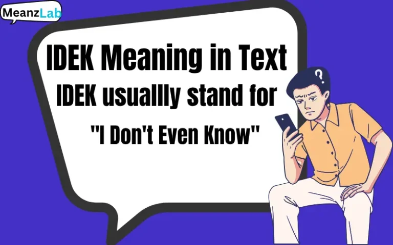 IDEK Meaning in Text