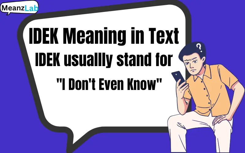 IDEK Meaning in Text