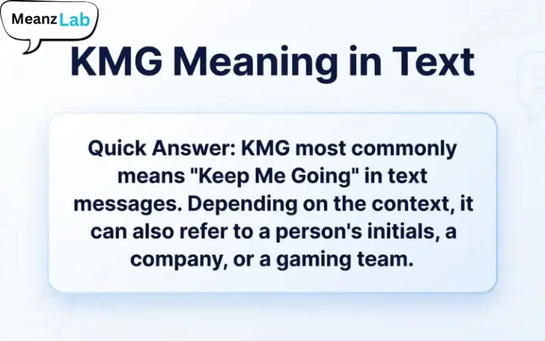 KMG Meaning in Text