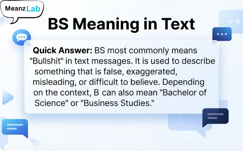 BS Meaning in Text