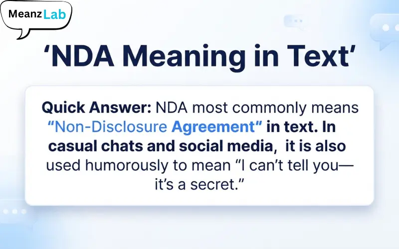 NDA Meaning in Text
