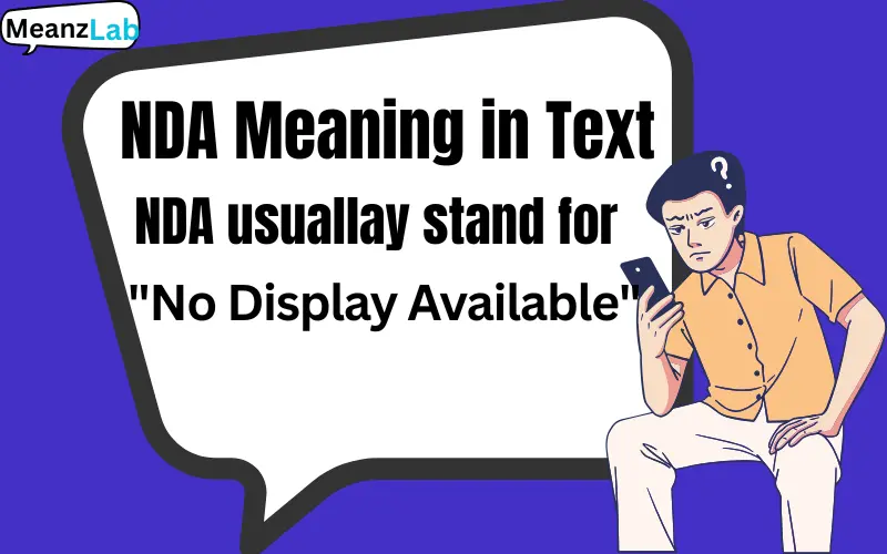 NDA Meaning in Text