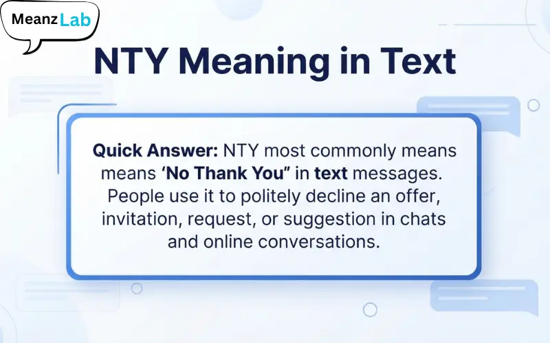 NTY Meaning in Text
