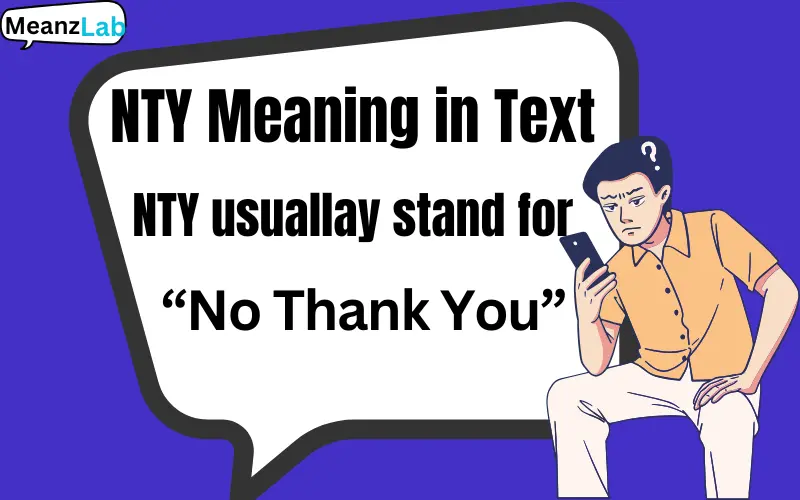 NTY Meaning in Text