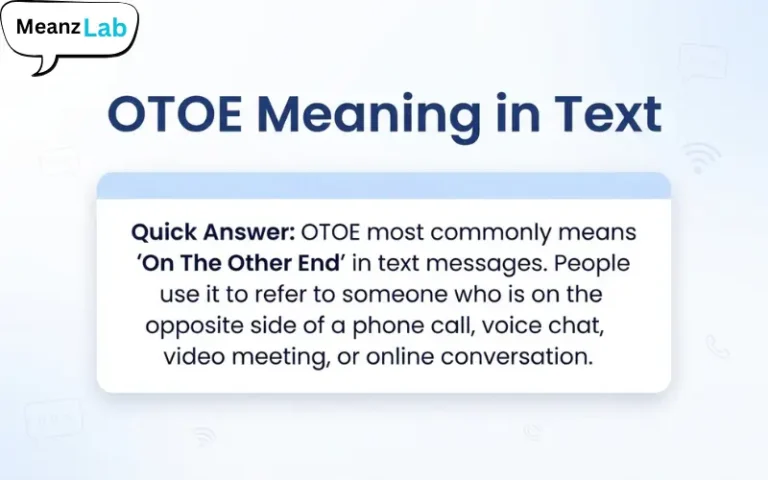 OTOE Meaning in Text