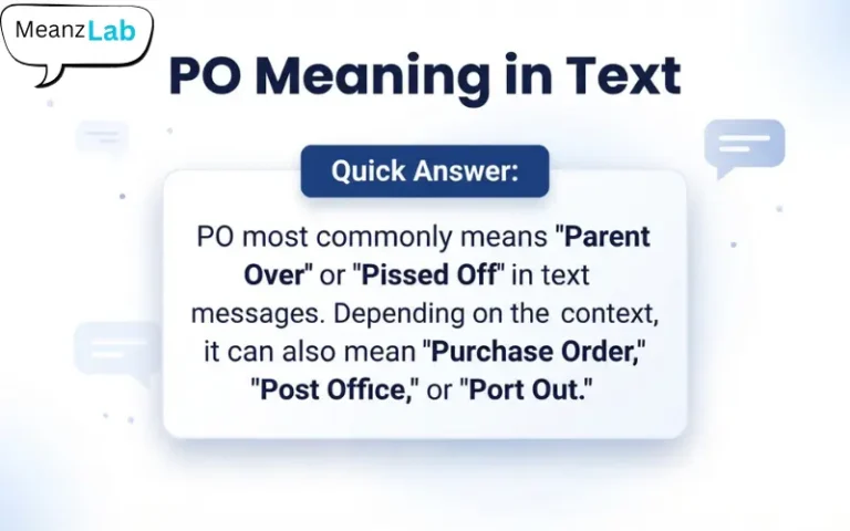 PO Meaning in Text