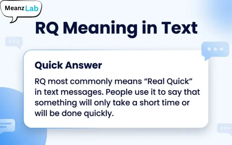 RQ Meaning in Text