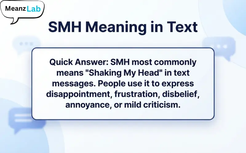 SMH Meaning in Text