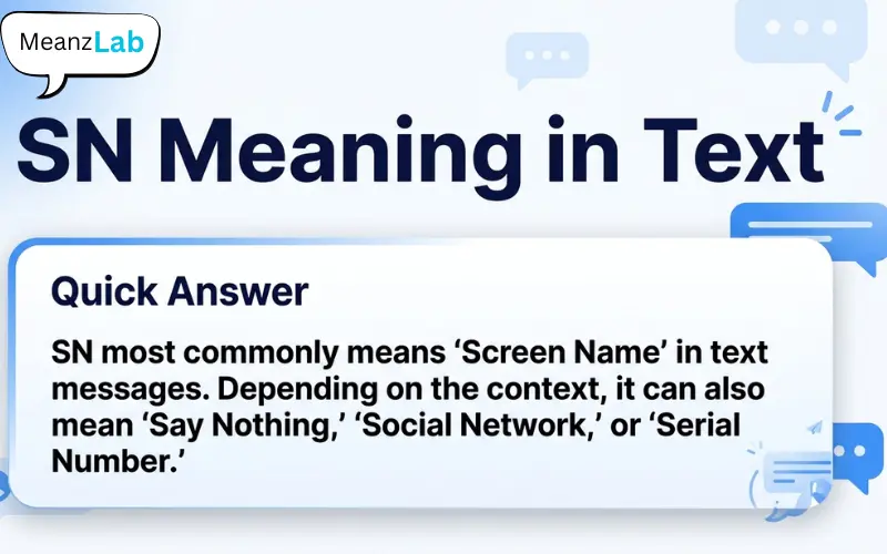 SN Meaning in Text