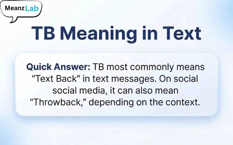 TB Meaning in Text