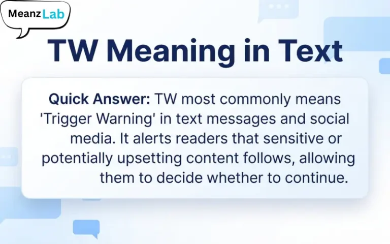 TW Meaning in Text