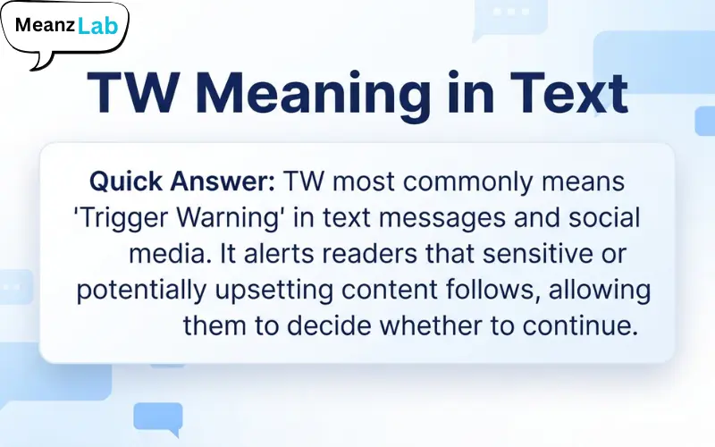 TW Meaning in Text