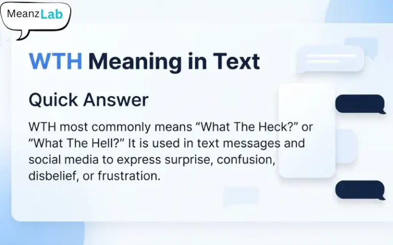 WTH Meaning in Text