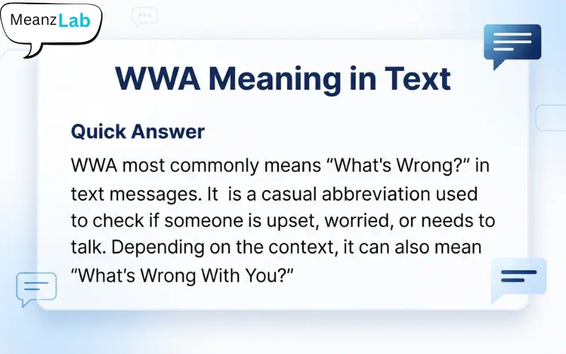 WWA Meaning in Text