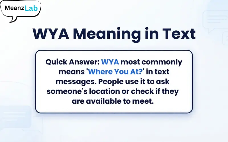 WYA Meaning in Text