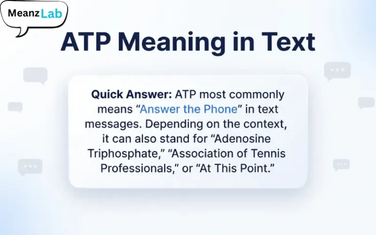 ATP Meaning in Text