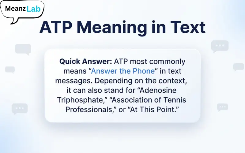 ATP Meaning in Text