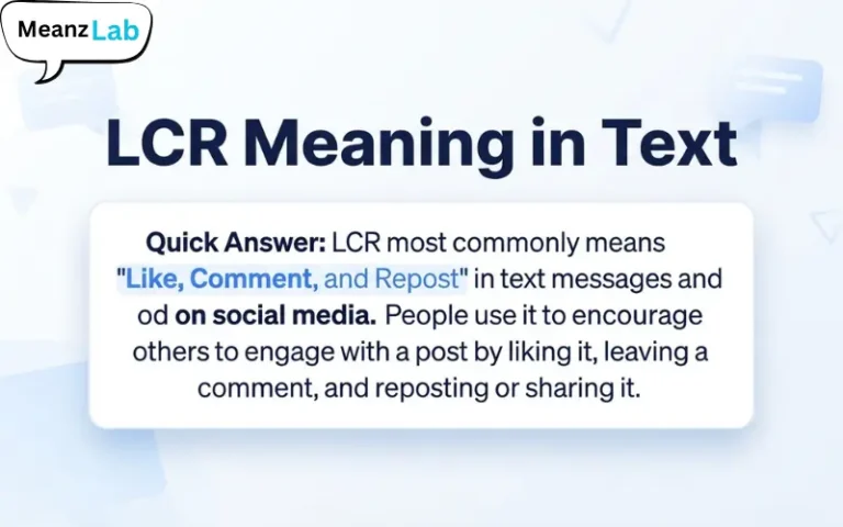 LCR Meaning in Text
