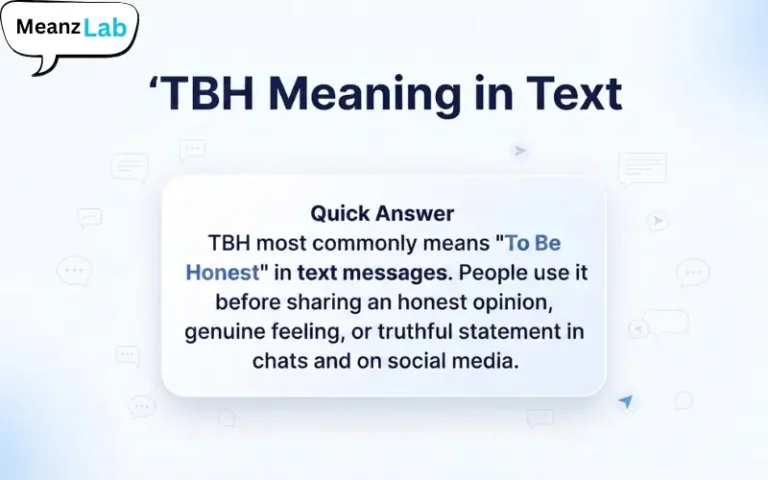 TBH Meaning in Text