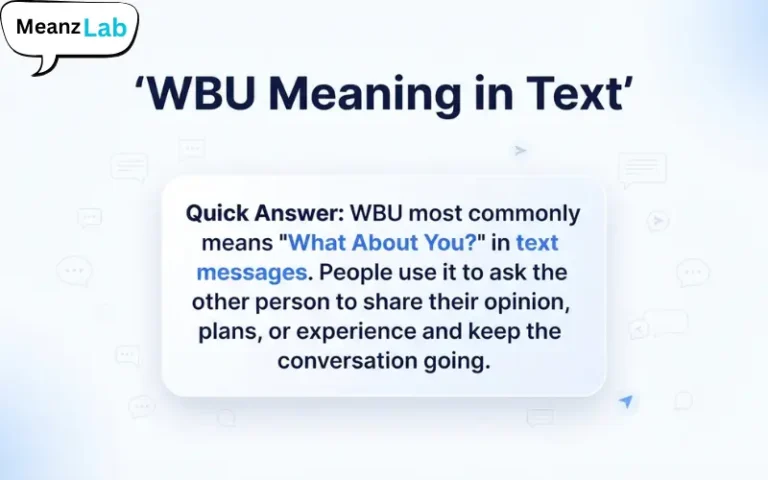 WBU Meaning in Text