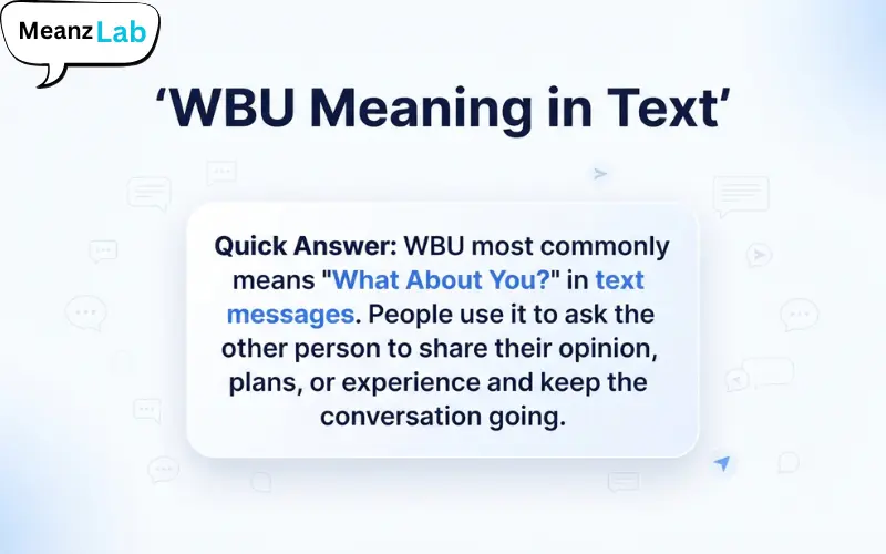 WBU Meaning in Text