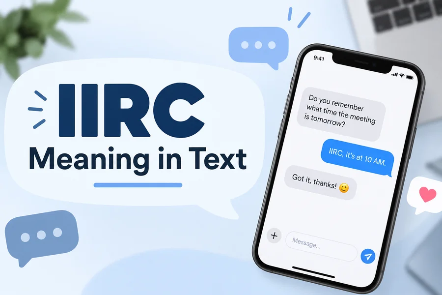 iirc Meaning in Text